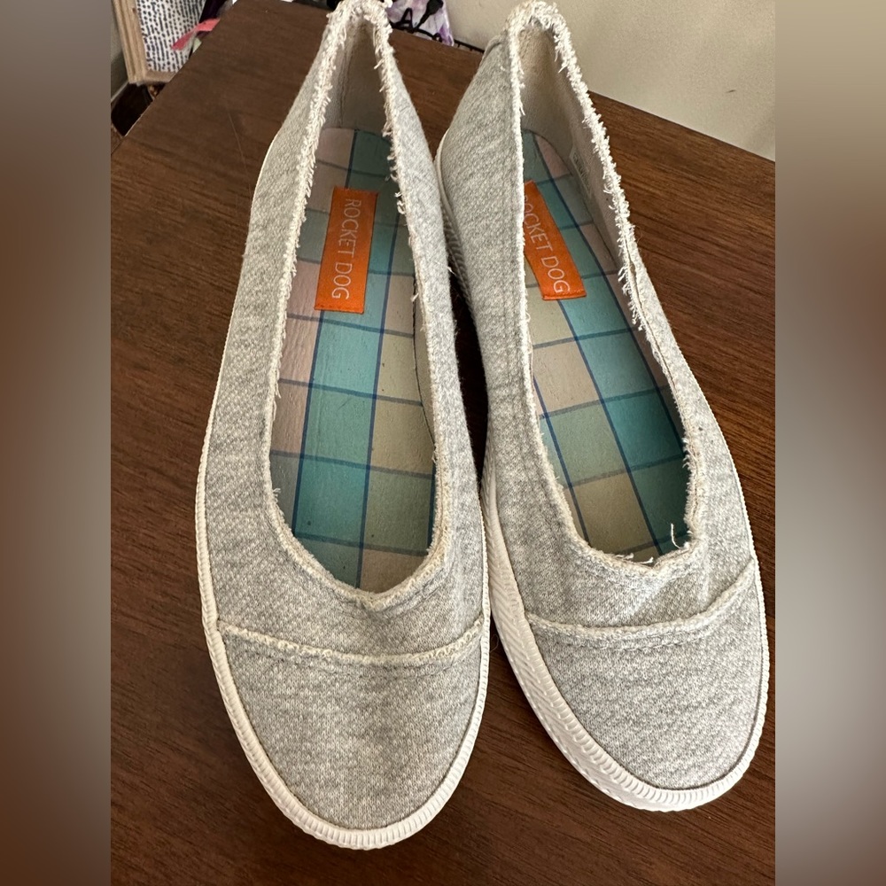 Women’s grey slip on shoes